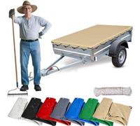 Bâche de Protection 120 x 260 cm Résistant à La Poussière, Bâche D'Étanchéité en PVC Peut Être Personnalisé, pour Piscines/Bateaux/Camping/Tente, Beige