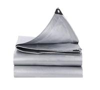 Bâche de Protection 120 x 430 cm PE, Étanche Bâche Multi-Usage avec Œillets pour Meubles de Jardin Bois Piscine Trampoline, Argent