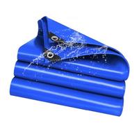 Bâche de Protection 125 x 160 cm Bâche avec Œillets - Anti UV - Toile de Protection de Recouvrement avec Corde, Auvent Pliable pour Extérieur Meubles de Jardin Tente, Bleu