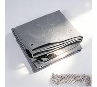 Bâche de Protection 140 x 150 cm Imperméable, Ultra Lourde et Résistante, Anti UV, Anti-Déchirure et Résistante avec Oeillets Bâche pour L'Extérieur pour Meubles, Jardin, Gris