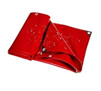 Bâche de Protection 140 x 380 cm Résistant à La Poussière, Bâche Imperméable Ultra Lourde Peut Être Personnalisé, pour Piscines/Bateaux/Camping/Tente, Rouge