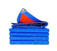 Bâche de Protection 140 x 650 cm Revêtue des Deux Côtés Résistante Au Gel à La Moisissure Stabilisée Ultra Lourde Cover All Bâche à Oeillets pour Camping Meubles, Bleu