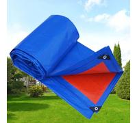Bâche de Protection 140 x 940 cm Ultra Lourde, Polyéthylène, Imperméable Bâche Armée avec Oeillets, Épaisse et Durable pour Bois, Jardin, Voitures, Piscines, Meubles, Bleu