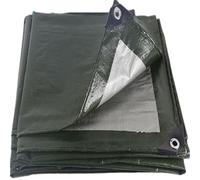 Bâche de Protection 150 x 700 cm Indéchirable Bâche à Oeillets,Tissée avec Œillets et Corde pour Le Bois,La Construction et Les Caravanes, Armée Verte