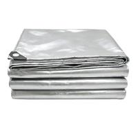 Bâche de Protection 160 x 170 cm Polyéthylène 120G M² Imperméable Bâche Étanche Renforcée, Légères, Multi-Usages pour Meubles de Jardin Bois Piscine, Argent