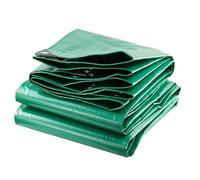 Bâche de Protection 160 x 170 cm Robuste, Étanche, Anti-UV Bâche de Camion Étanche & Indéchirable pour Meubles, Bois, Piscine, Camping, Chantier, Vert