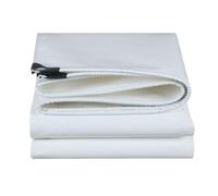 Bâche de Protection 170 x 280 cm PE, Étanche Tarpaulin Étanche avec Coins Renforcés et Œillets pour Meubles de Jardin Bois Piscine Trampoline, Blanc