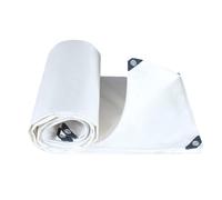 Bâche de Protection 170 x 430 cm PE, Étanche Bâche pour Bois avec Coins Renforcés et Œillets pour Meubles de Jardin Bois Piscine Trampoline, Blanc