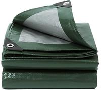 Bâche de protection 2,4 x 3 m - Vert militaire et argenté - Imperméable - Avec œillets - Bâche en tissu 130 g/m² indéchirable - Résistant aux UV et à la moisissure - Bâche polyvalente pour meubles de