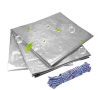 Bâche de Protection 240 x 660 cm Imperméable Bâche à Oeillets Indéchirable pour Exterieur, Jardin, Tonnelle, Camping, Meubles, Argent