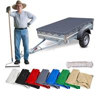 Bâche de Protection 245 x 390 cm Aux Intempéries, à La Déchirure, Bâche Imperméable pour Extérieur avec Coins Renforcés, pour Bois, Meubles, Jardin, Voitures, Gris