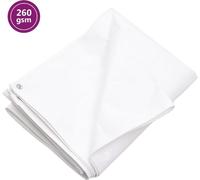 Bâche de protection 260 g/m² 4x5 m blanc HDPE