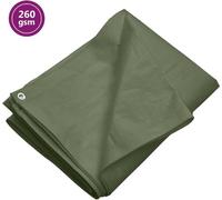 Bâche de protection 260 g/m² 4x5 m Vert HDPE