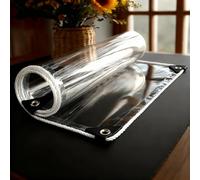 Bâche de Protection 260 x 660 cm Transparente, Imperméable, Anti UV Bâche Transparente Trous Soudés Renforcés, Haute Performance pour Meubles, Jardin, Bois, Piscine, Blanc