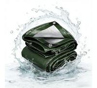 Bâche de Protection 280 x 380 cm Résistance Anti-UV Bâche avec Œillets Étanche & Indéchirable pour Exterieur, Jardin, Tonnelle, Camping, Meubles, Armée Verte