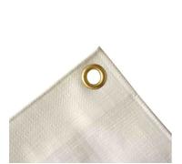 Bâche de protection 280g/m² étanche 5x6m, blanche et résistante avec fixation facile