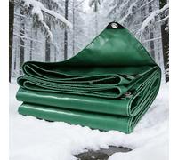 Bâche de Protection 360 x 360 cm Ultra Lourde, Polyéthylène, Imperméable Toile de Protection avec Oeillets, Épaisse et Durable pour Bois de Chauffage, Meubles de Jardin, Vert