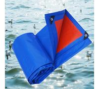 Bâche de Protection 360 x 660 cm Imperméable et Indéchirable, Anti UV Bâche Extérieure avec Oeillets, Épaisse et Durable pour Bois de Chauffage, Meubles de Jardin, Bleu