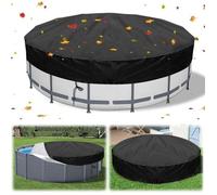 Bâche de Protection 4 Saisons Piscine Hors Sol Ronde & Spa - Couverture Hivernage Étanche Anti-Débris Baignoire Extérieur UV