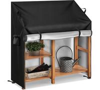 Bâche De Protection 420D pour Table Jardin, Imperméable Et Anti-UV pour Travail Extérieur, Banc avec Zipp, Couverture Complète pour Rempotage, Meuble, Barbecue, Serre(35" Lx19 Wx36/46 H)