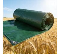 Bâche de Protection 5.2 x 6.8 m Ultra Lourde, Polyéthylène, Imperméable Bâche Armée avec Oeillets, Épaisse et Durable pour Jardin, Tonnelle, Camping, Abri de Jardin, Vert