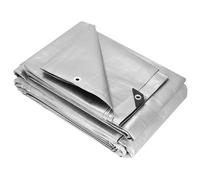 Bâche de protection, 6 x 4 m, 130 g, grise, renforcée, imperméable, résistante aux UV et au gel, en polyéthylène, pour jardin, construction, bois, machines - Springos