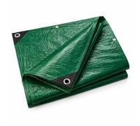 Bâche de protection - 6 x 8 m - 200 g/m² - Vert - Avec œillets - Imperméable - Bâche de jardin et bâche de protection - Bâche multi-usage - Bâche de chantier pour tapis de tente et camping (6 x 8)