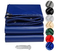 Bâche de Protection à Œillets 2.5 x 4.5 m Imperméable Résistante Aux Déchirures UV Intempéries Bache Extérieure - Bache Imperméable Camion, Meuble de Jardin, Bois, Bleu