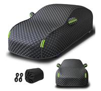 Bache de Protection Anti Grêle pour Voiture sur Mesure pour Renault 4cv 1947-1961 Bache Voiture Exterieur, Protection UV 100% - Bandes Réfléchissantes étendues à 360° Noir-C