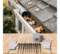 Bâche de protection anti-obstruction pour gouttière de toit de 6 m - Filtre en aluminium - Protection contre la pluie - Filet anti-blocage (127 mm)