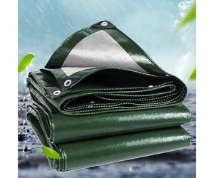 Bâche de Protection avec Oeillets 1.5 x 1.5 m Couverture Textile de La Gamme Premium 200G M², Taille Personnalisable Couverture Étanche pour Jardin, Table, Bois, Armée Verte