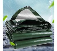 Bâche de Protection avec Oeillets 1 x 2 m Couverture Textile de La Gamme Premium 200G M², Taille Personnalisable Couverture Étanche pour Jardin, Table, Bois, Armée Verte