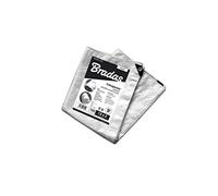 Bâche de protection Bâche en tissu 6 x 8 m argent Tranparent Renforcé avec oeillets métal 100 g/m2