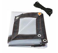 Bâche de Protection, Bâche Extérieur avec Oeillet, Bache étanche Haute densité 120g/m², Bache Exterieure Imperméable Transparente, pour Tente, Bateau, Couverture de Piscine,A,1×2m/3×7ft