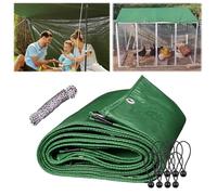 Bâche de Protection Bâche imperméable avec œillets bâche de Construction Verte 2x2 2.5x6 3x5 4x10 5x8 6x6m pour Camping Tente extérieur Meubles terrasse(2X2M)