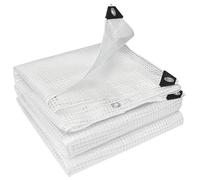 Outsunny Bâche de Protection 6x4 m, PE 140 g/m² avec 20 Œillets Renforcés, Bâche Imperméable Anti-UV pour Jardin Voitures Piscine Bois Camping, Blanc