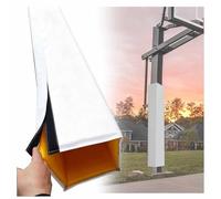 Bâche de protection carrée pour poteaux de football - 1,83 m de haut - Blanc - 5 x 5 cm