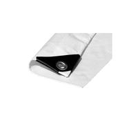Bâche de protection EDM Blanc - Œillets métal - 90 g/m2 - 4 x 5 m