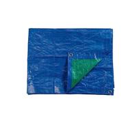 Bâche de protection EDM Bleu/Vert - Œillets métal - 90 g/m2 - 4 x 5 m