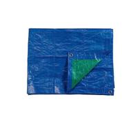 Bâche de protection EDM Bleu/Vert - Œillets métal - 90 g/m2 - 6 x 10 m