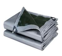Bâche de Protection en Angles renforcés 120 g/m² Polyester Revêtement PVC, Indéchirable, Anti UV, Résistante, Bâche en Tissu pour Piscine Voitures et Camping(Vert argenté)