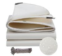 Bâche de Protection en Polyéthylène 1 x 4 m Imperméable Résistante Aux Déchirures UV Intempéries Bache Extérieure - Bache Imperméable pour Serre Jardin Pergola Piscine, Blanc