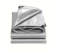 Bâche de Protection en Polyéthylène 160 x 170 cm Robuste, Étanche, Anti-UV Bâche de Camion Étanche & Indéchirable pour Exterieur, Jardin, Tonnelle, Camping, Meubles, Argent