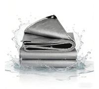 Bâche de Protection en Polyéthylène 160 x 170 cm Robuste, Étanche, Anti-UV Bâche Étanche avec Œillets pour Exterieur, Jardin, Tonnelle, Camping, Meubles, Argent