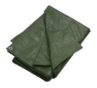 Bâche de protection en polyéthylène haute densité 180 g/m² - 8 x 10 m - Vert - Avec œillets et renfort des bords - Résistante aux intempéries et à la déchirure - Imperméable - Pour jardin, camping