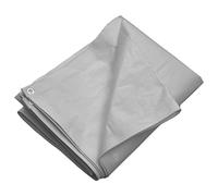 Bâche de protection en polyéthylène haute densité - 260 g/m² - 4 x 6 m - Gris - Résistante aux intempéries et à la déchirure - Avec œillets et renfort des bords - Pour jardin, camping, voiture