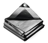 VOUNOT® Bâche de Protection en Polyéthylène 240g/m² Bâche Imperméable Ultra Lourde et Résistante Revêtue des Deux côtés avec Oeillets en Aluminium Couverture Étanche pour Jardin, Piscine 4x8m