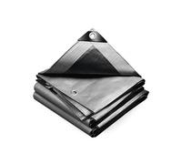 VOUNOT® Bâche de Protection en Polyéthylène 240g/m² Bâche Imperméable Ultra Lourde et Résistante Revêtue des Deux côtés avec Oeillets en Aluminium Couverture Étanche pour Jardin, Piscine 3x4m