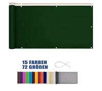 Bâche de protection en PVC anti-ultraviolet, indéchirable, coupe-vent, 0,7 x 6 m, vert foncé, pour balcon, terrasse et terrasse, filet d'ombrage extérieur