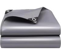 Bâche de protection en PVC imperméable pour jardin, camping et meubles - Tailles : 1,2 x 1,8 m, 1,5 x 2 m, 1,8 x 2,4 m, 2 x 3 m, 3 x 4 m, tapis de sol polyvalent, gris